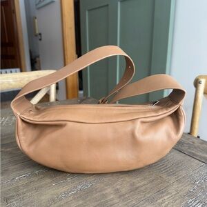 COS crossbody leather swing bag in tan NWOT